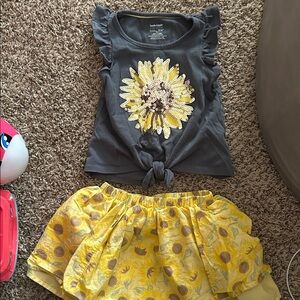 Haute Hippie Gray and Yellow Kids Matching Set
